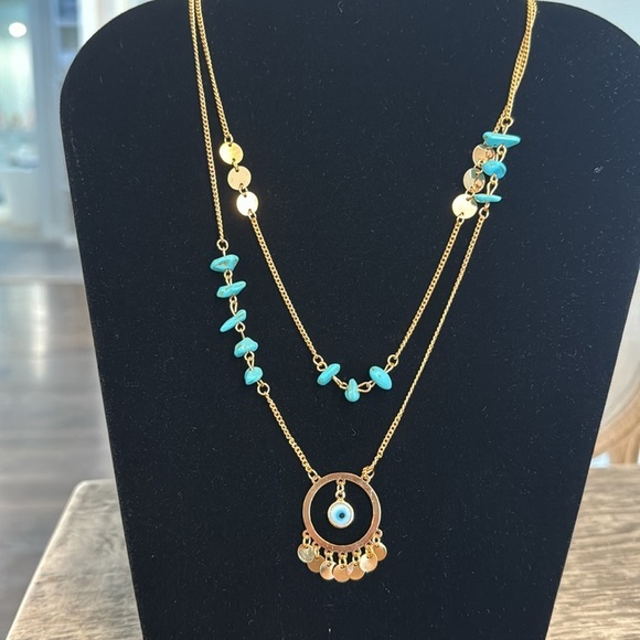 NWOT EYE DOUBLE NECKLACE - Picture 6 of 17